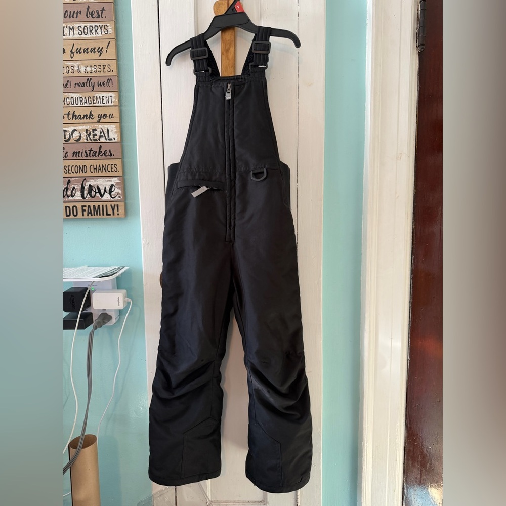 Kids Black Snow Bib